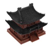 Abaodam Mini Pagode Décorative Chinoise, Modèle Ancien pour Jardin Bonsaï | Architecture Asiatique Miniature, Plastique Marron Résistant, pour Jardin Zen de Table et Arbres Miniatures