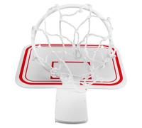 Abaodam Mini Panier de Basket Clip-on pour Poubelle de Bureau, avec Panneau Arrière, Plastique Blanc, Jeu Interactif, Résistant aux Taches, pour Espaces de Bureau, 9x8 Pouces