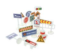 Abaodam Mini-Panneaux De Signalisation Jouets pour Garçon Fille De Maquettes De Signalisation Jouets Éducatifs Décoratifs Simulateurs De Scènes