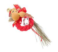 Abaodam Mini Pendentif Porte-balai Décoratif pour Bébé, Petite Taille en Paille Naturelle Couleur Vert Pin, Ornement Feng Shui pour Décoration Murale Japonaise, pour Célébrations du Nouvel