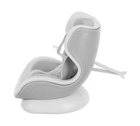 Abaodam Mini Siège Auto Gris Clair en Tissu Doux pour Poupées et Petits Animaux, Siège de Sécurité Compact Sangles, Portable pour Voiture, Jouets de Poupée Préscolaires, Centre de Table
