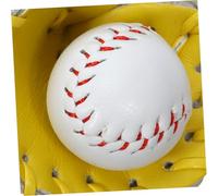 Abaodam Miniature Baseball Set with Glove Bat and Ball for Dollhouse DIY Wooden and Leather Sports Props Realistic Sports Toys