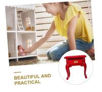 Abaodam Miniature Doll House Nightstand with Drawer Small French Country Style Storage Cabinet for Dollhouse Bedroom and Living Room Decor