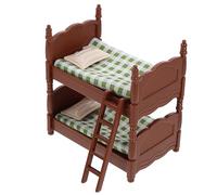 Abaodam Miniature Lit Superposé Plastique Décoratif pour Maison de Poupée Mobilier de Chambre Accessoire Polyvalent pour Jouets Maisons Poupées et Décor Miniature