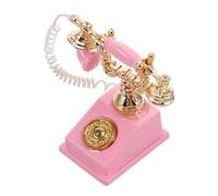 Abaodam Miniature Téléphone Rétro Décoratif pour Maison De Poupée Accessoire De Simulation Jouet Vintage pour Garçon Fille Modèle De Téléphone Rotatif
