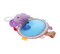 Abaodam Miroir Cognitif pour Bébé avec Clochette Sonore, Plastique Coloré Solide, Grand Format Éléphant, Miroir de Sécurité Développemental pour Poussette et Voiture, Éveil Éducatif