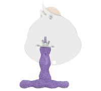 Abaodam Miroir pour Perroquet avec Perchoir T en Violet Accessoire Interactif pour Cages à Oiseaux, Perchoirs pour Grands Oiseaux, Aires de Jeux pour Perruches, Inséparables et Petits
