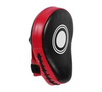 Abaodam Mitaines de Boxe Taekwondo PU avec Coussin Incurvé Ajustable pour Entraînement Arts Martiaux et Karaté Adulte Rouge Face Noir Bord Noir Dos