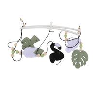Abaodam Mobile Musical pour Berceau Jouets pour Berceau Tente de Lit Mobile pour Bébé Cloche Design Animal Décoration pour D'enfant