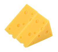 Abaodam Modèle de Fromage de Simulation Réaliste pour Garçon et Filles, Lot de 2 Pièces, Taille Triangulaire, Plastique Léger, Décoration Jeux Cuisine, Jouet D’Imitation pour Activités
