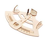Abaodam modèle de Sextant expérimentation Scientifique d'aide pédagogique Fait Main de Science d'assemblage de Bricolage Scientifique en Bois Beige