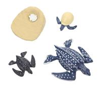 Abaodam Modèle D'évolution des Tortues Luth en Plastique, 4 Figurines Cycle de Croissance, Pédagogique Cognitif pour Garçon et Filles, Décoration Éducative Animale Réaliste, Pack 1 Set