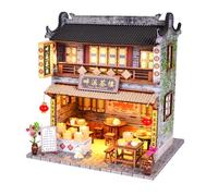 Abaodam Modèle Maison à Assembler DIY Style Chinois Éducatif Manuel pour Décoration Artisanale Écologique
