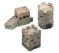 Abaodam Modèles Miniatures de Château Européen Détails Intricats pour Décoration de Table à Sable 3 Pcs en Résine et Paysages Miniatures