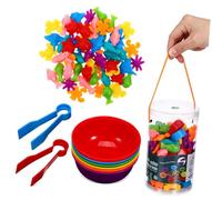 Abaodam Montessori Lot de 1 jeu éducatif de tri et de comptage des couleurs d'animaux de l'océan pour l'apprentissage préscolaire