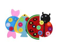 Abaodam Montessori Lot de 4 boutons à fermeture éclair pour apprendre les activités sensorielles pour améliorer la motricité fine et la créativité - Éducation douce pour les jeux préscolaires