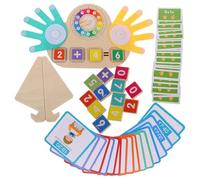 Abaodam Montessori Mathématique Bois pour Garçon Fille Jeu Éducatif de Calcul avec Doigts Addition et Soustraction Apprentissage Interactif avec Animaux Colorés pour Maison Maternelle