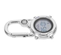 Abaodam Montre à Mousqueton d'Extérieur Multifonction en Métal Bleu Montre Numérique Compacte pour Sports de Plein Air Clip de Poche Robuste Adaptée Randonnée et Trekking
