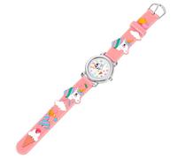 Abaodam Montre-Bracelet Dessin Animé Licorne Colorée en Plastique Réglable pour Garçon et Filles Fille Garçon Poignet Réglable Rose Pratique et Légère, Présent Anniversaire Scolaire