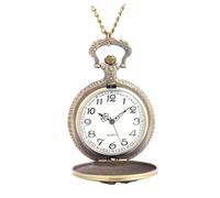 Abaodam Montre de Poche Femme Vintage Quartz Portable avec chaîne Pendentif Collier Style Rose rétro élégant Bijoux Femmes