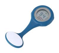 Abaodam Montre de Poche Infirmière Électrique LCD Bleu Ciel Multifonction, Accessoire Médical Suspendu, Montre de Mode pour Professionnels de Santé, Blouse Hospitalière