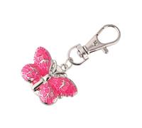 Abaodam Montre de Poche Quartz avec Porte-clés Motif Petite Libellule Rose Montre Portable pour Femmes et Jeunes Mignon à Chiffres Larges Facile à Lire