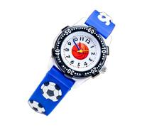 Abaodam Montre Digitale Garçon Fille Garçon Fille Motif Basketball Silicone Bleu Montre Éducative Cartoon pour Apprendre Heure avec Affichage Clair et Design Portable