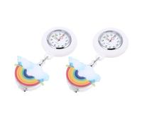 Abaodam Montre Infirmière à Clip Rétractable 2 Pièces, Étanche Mouvement Quartz, Silicone Solide, Design Lumineux pour Surveillance Médicale