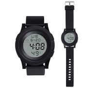 Abaodam Montre LED Numérique Homme Sport Étanche 30 M, Grand Écran, Boîtier Polycarbonate TPU Noir, Chronomètre Alarme Double Fuseau Horaire, Affichage Date Jour Mois, Plongée et Outdoor