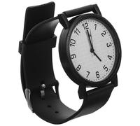 Abaodam Montre Quartz Simple pour Étudiants Bracelet en Silicone Blanc Ajustable, Design Léger et Clair, Style Vintage Décontracté pour Poignet Adolescent