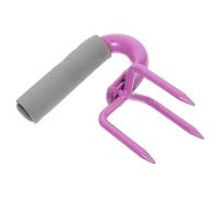 Abaodam Motoculteur de Jardin Manuel en Acier Fourche Bêcheuse de Sol Violet Outil de Désherbage Polyvalent Boîte de Rangement pour Potager Ferme et Jardinage