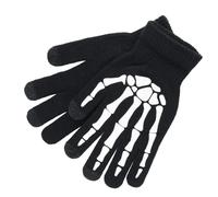 Abaodam Moufles de Cyclisme Lumineux Motif Squelette pour Homme et Femme Tricot Chaud et Léger Taille Unique pour Vélo de Nuit et Fêtes d'halloween Accessoires de Sport Outdoor
