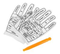 Abaodam Moufles de Massage D’acupression Élastiques avec Bâton de Réflexologie, Kit Portable pour Mains, Stimulation des Points D’acupuncture, Thérapie Manuelle, Détente et Bien-domicile Voyage