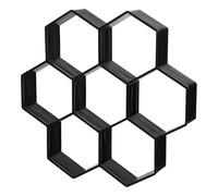 Abaodam Moule à Carreaux de Sol Hexagonal en Plastique Pp Noir, Moule à Pavés de Jardin Facile à Utiliser pour Créer des Allées Personnalisées et Artistiques les Cours et Chemins
