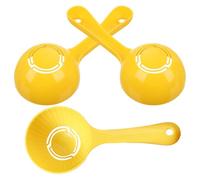 Abaodam Moule à Riz en Plastique 3pcs Jaune Non Adhérent pour Créer Boules de Riz Demi-circulaire Spatule, pour Bento Boxes et Cuisson Four