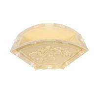 Abaodam Moule à Sculpture en Béton Plastique pour Extérieur Moule Architectural Chinois Éventail Lotus Poteau de Clôture et Statue Jardin Gabarit de Moulage Résistant aux Intempéries