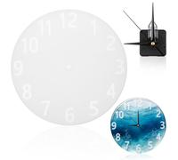 Abaodam Moule de Coulée en Silicone pour Horloge avec Chiffres Arabes | Kit de Fabrication D’horlogerie Diy, Usage Manuel, Nettoyage Facile, Lecture de L’heure Simplifiée