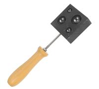 Abaodam Moule en Graphite Demi-sphère 19,5 X 5,5 X 2 Cm, 4 Trous Courts, Outil pour Marquage Électrique sur Bois, Fonte, Travail du Verre et Moulage Artisanal Polyvalent