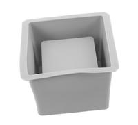 Abaodam Moule Silicone pour Pot de Fleurs Ciment Double Carré et Moule Polyvalent pour Béton DIY Création Facile de Jardinières Décoratives Gris