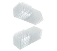 Abaodam Moules à Cire Fondue Carrés en Plastique Transparent 30 Pièces Compartiments, Contenants à Clapet pour Fondants Parfumés, Plateau Polyvalent pour Fabrication de Bougies DIY