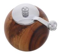 Abaodam Moulin à Poivre Cuisine Manuel Mini à Manivelle et Barbecue | Bois et Acier Inoxydable, Usage pour Sel ou Poivre, Design Portable, Léger et Simple à Utiliser