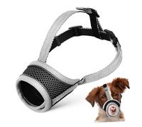 Abaodam Muselière pour Chien Tissu Respirant et Doux Réglable Sangle Renforcée Anti-Morsure Taille L pour Toilettage et Promenade