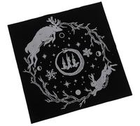 Abaodam Nappe de Tarot Divinatoire en Flanelle Noire, Écologique et Douce Peau, pour Jeux de Tarot et Soirées Entre Passionnés