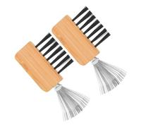 Abaodam Nettoyant pour Peignes et Grenouilles à Fleurs D'ikebana, Brosse de Nettoyage Portable en Métal et Bois, 2pcs, pour Usage Domestique et Voyage