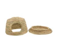 Abaodam Nichoir pour lapin tissé à la main - Maison pour animaux de compagnie - Environnement naturel confortable pour lapins et cochons d'Inde pour se reposer et se cacher pour animaux de compagnie