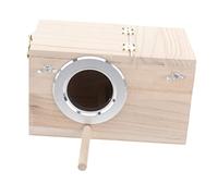 Abaodam Nichoir pour Oiseaux Chanteurs Support De Nidification en Bois Petite Taille Ouverture Latérale Protection Vent Pluie Habitat Extérieur Éducatif