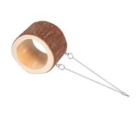 Abaodam Nichoir Suspendu en Bois Naturel pour Oiseaux Petit Nichoir d'Extérieur Résistant aux Intempéries Décoration de Jardin pour Balcon Arbre ou Terrasse Maison d'Oiseau Sécurisée