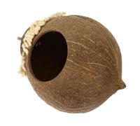 Abaodam Nid de Reproduction d'oiseaux en Coquille de Noix Nichoir Suspendu Naturel pour Perroquets Accessoires de Cage à Oiseaux Nid Décoratif pour Animaux de Compagnie