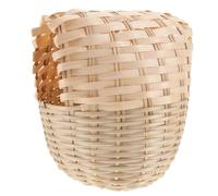 Abaodam Nid D'oiseau en Bambou Tressé Artisanale pour Chardonnerets et Moineaux, Abri Chaleureux et Rustique pour Balcon ou Porche, Décoration Fonctionnelle pour Cages à Oiseaux