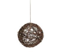 Abaodam Nid en Rotin Naturel Soi-même, Boule de Nidification de 20 Cm pour Oiseaux Sauvages, Mangeoire Suspendue Extérieure, Matériau Écologique pour Jardin et Volière